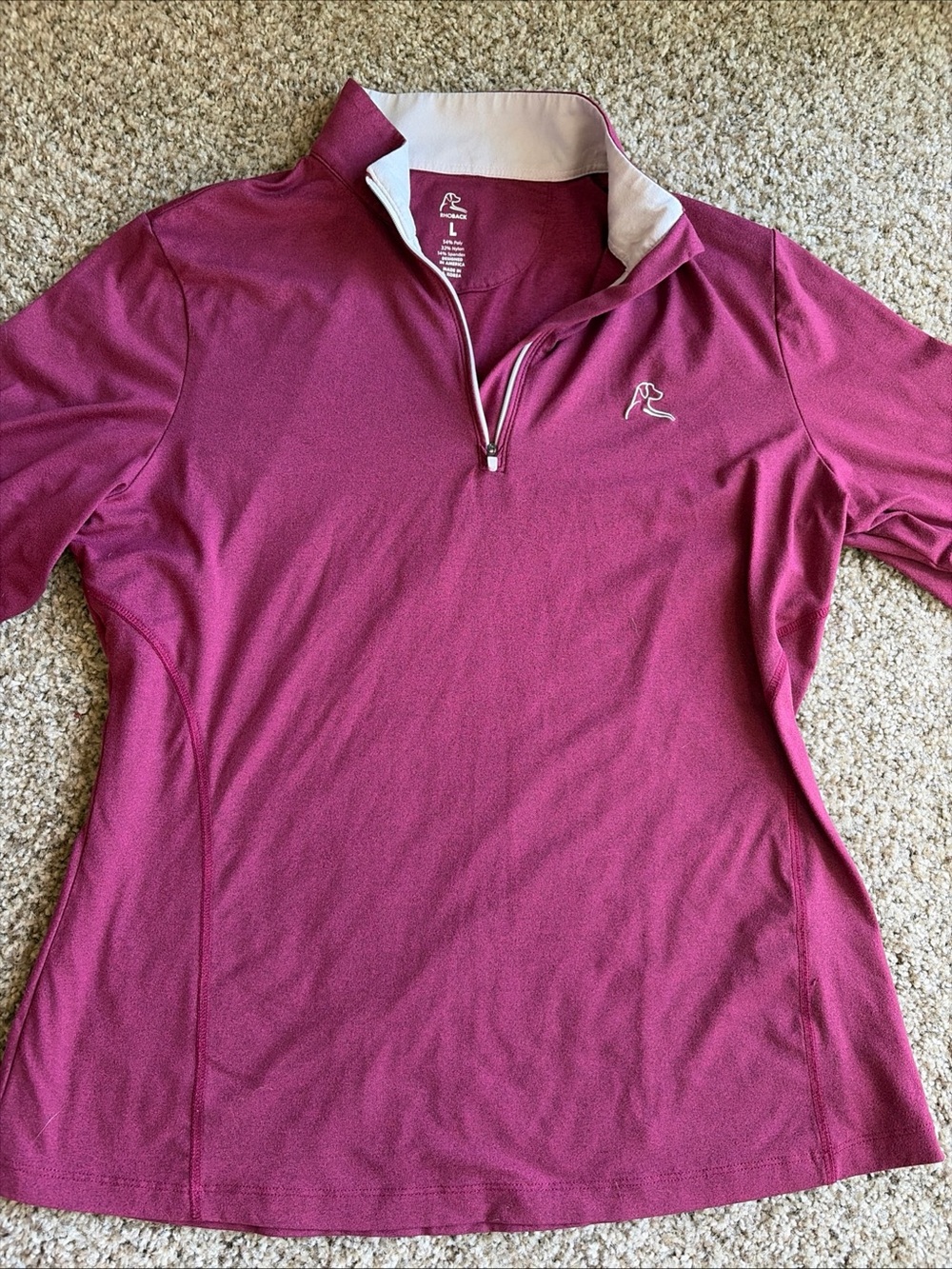 Rhoback Women’s Long Sleeve Quarter-Zip Top